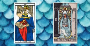 La Sacerdotiza - Arcano II del Tarot de Marsella y Raider Waite