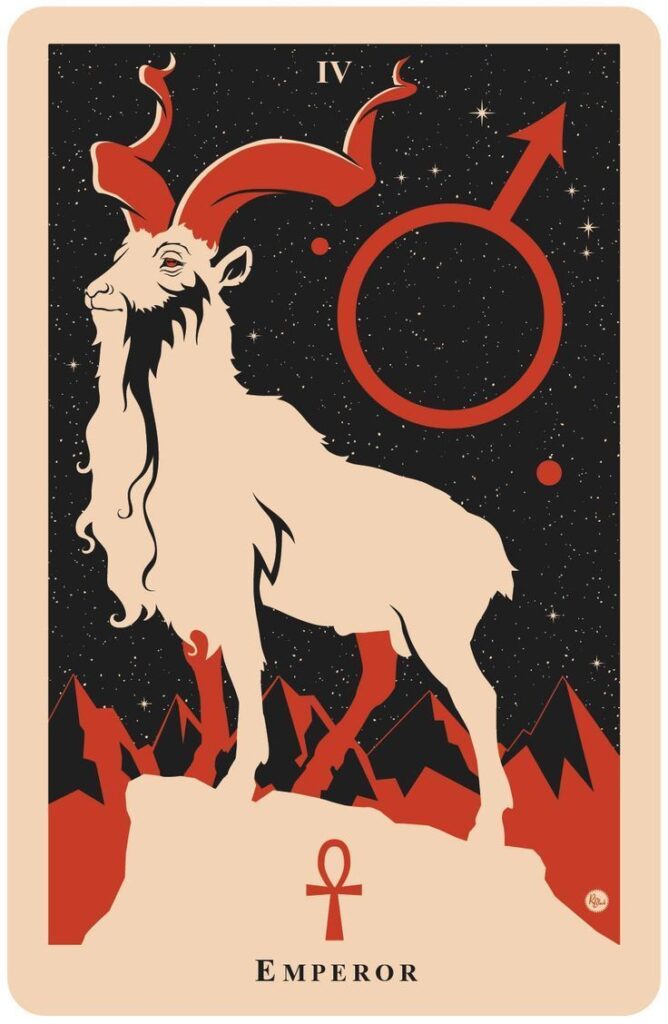 El Emperador - The Black Deck Tarot