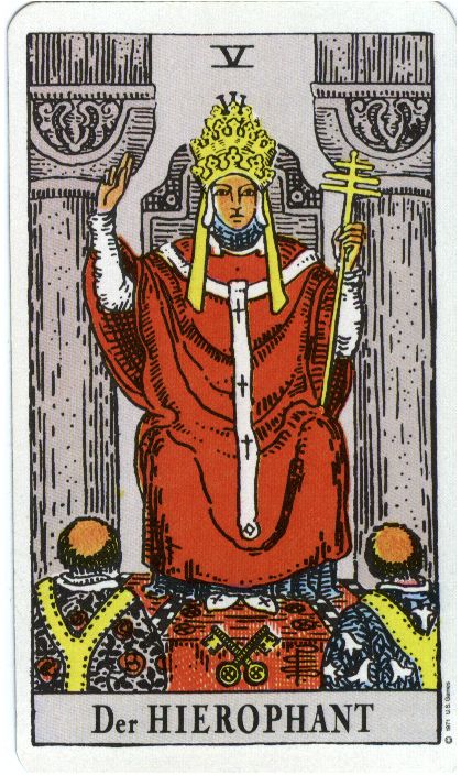 El Hierofante, Sumo Sacerdote, El Papa - Arcano VI del Tarot Raider Waite