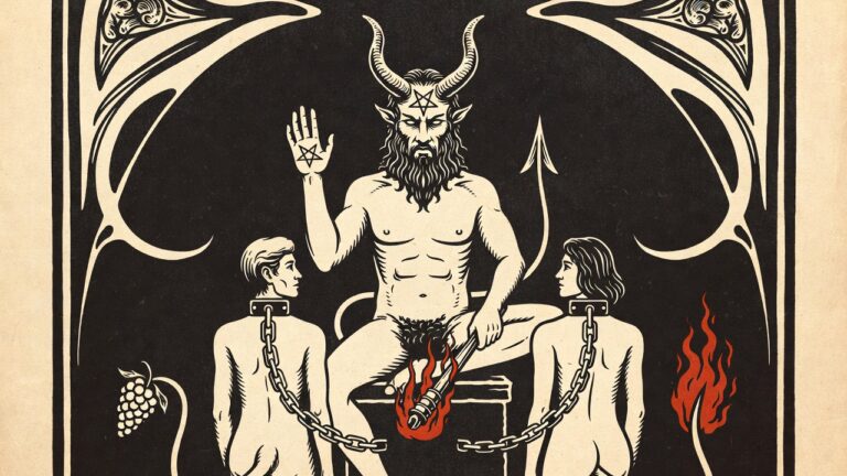 Angela Barraza Tarot - Representación del Arcano XV, El Diablo.